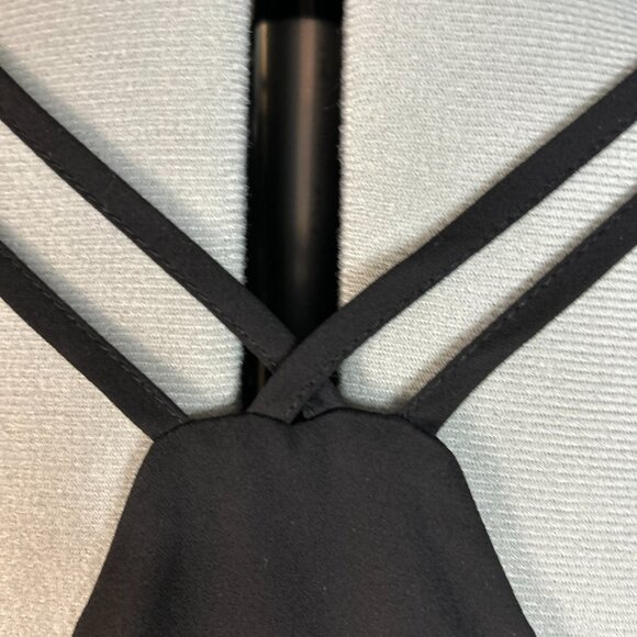 CECICO Black Layered Georgette Slip Dress | Size Small - Picture 6 of 9